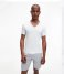 Calvin Klein  2P S/S V Neck 2-Pack White (100)