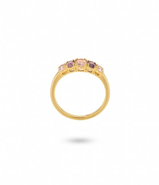 24Kae  Ring With Colored Stones 124102Y Gold colored