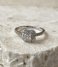 24Kae  Ring met stenen en structuur  124106S Silver