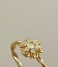 24Kae  Ring With Twisted Band And Flower 124108Y Gold colored