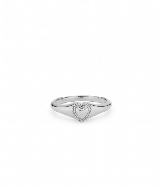 24Kae  Ring With Heart And Structure 124116S Silver colored