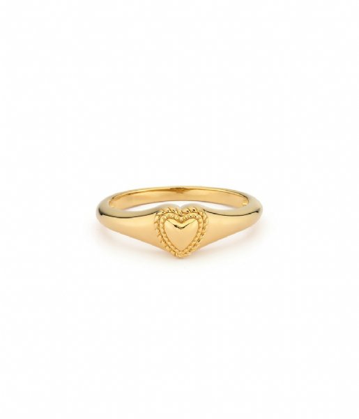 24Kae  Ring With Heart And Structure 124116Y Gold colored