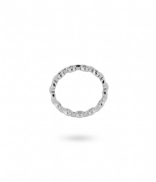 24Kae  Ring met schakelstructuur 124117S Silver