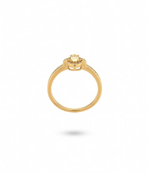 24Kae  Ring With Stones 124123Y Gold colored