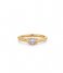 24Kae  Ring met kleurstenen en structuur 12439Y Gold colored