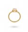 24Kae  Ring met kleurstenen en structuur 12454Y Gold colored