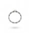 24Kae  Ring met ketting structuur en kleursteen 12463S Silver colored