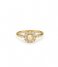 24Kae  Ring met bloem in kleurstenen 12468Y Gold colored
