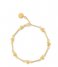 24Kae  Bracelet With Shell Structured Hearts 22463Y Gold colored