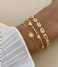 24Kae  Bracelet With Shell Structured Hearts 22463Y Gold colored