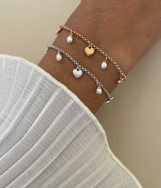 24Kae  Bracelet With Charms And Pearls 22464S Silver colored