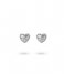 24Kae  Hartvormige oorsteker 42454S Silver colored