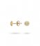 24Kae  Bloemvormige oorsteker 42456Y Gold colored