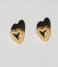 24Kae  Statement hart oorbellen met parels 42476Y Gold plated