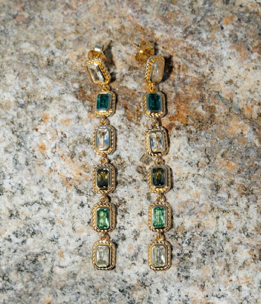 24Kae  Earring With Colored Stones 42491Y Gold colored