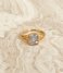24Kae  Ring met kleursteen 925 Sterling zilver geelgoud verguld 12410YLB Yellow