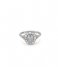 24Kae  Ring met kleursteen en parels 925 Sterling zilver gerhodineerd 12416S Silver