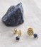 A Beautiful Story  Mini Coin Lapis Lazuli GP Earrings Gold colored
