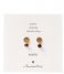 A Beautiful Story Oorbellen Mini Coin Garnet Gold Plated Earrings Goud