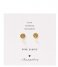A Beautiful StoryMini Coin Rose Quartz Gold Plated Earrings Goud