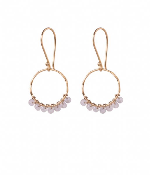 A Beautiful Story  Compassion Rose Quartz Earrings GP Gold Plated