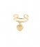 A Beautiful Story  Symbol Ear cuff Heart GP Gold colored