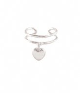 A Beautiful Story Symbol Ear cuff Heart SP Silver colored