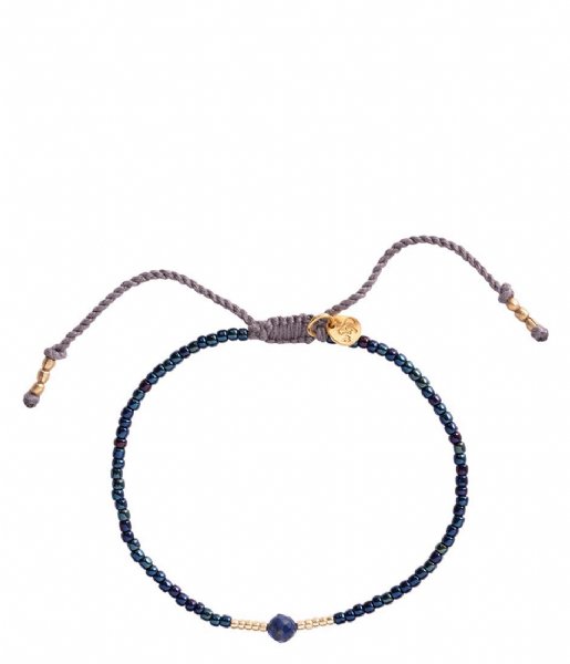 A Beautiful Story  Knowing Lapis Lazuli Bracelet GC Gold colored