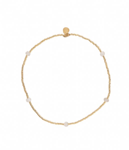 A Beautiful Story  Beach Moonstone Anklet GC Gold colored