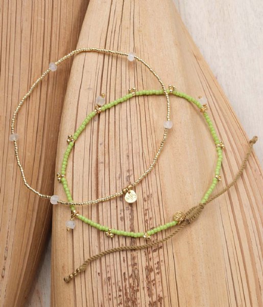 A Beautiful Story  Beach Moonstone Anklet GC Gold colored