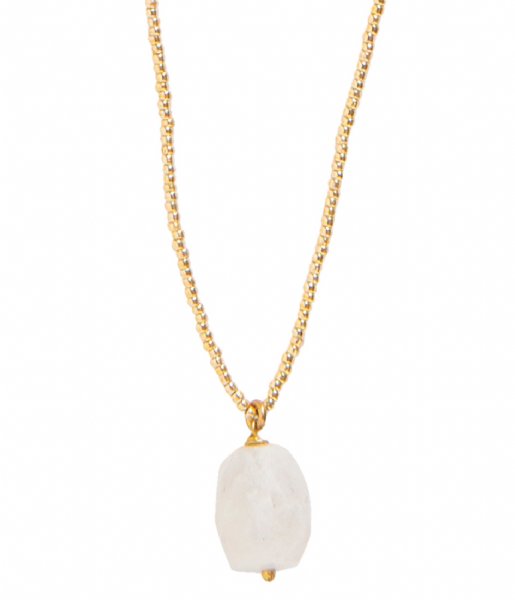 A Beautiful Story  Calm Moonstone Necklace GC Gold colored
