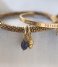 A Beautiful Story  Jacky Lapis Lazuli Shell GC Bracelet Gold colored Purple