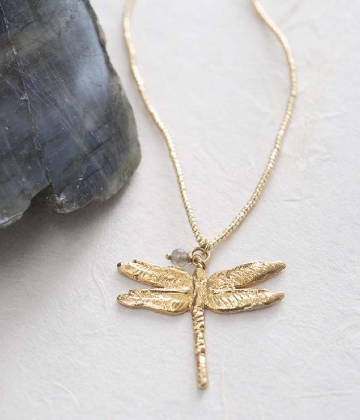 A Beautiful Story  Paradise Labradorite Gold Necklace Goud