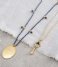 A Beautiful Story  Paradise Black Onyx Gold Necklace Goud