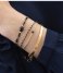 A Beautiful Story  Glimmer Black Onyx Gold Bracelet Goud