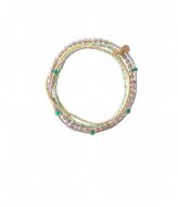 A Beautiful Story Respect Aventurine GC Bracelet Green Purple Gold colored