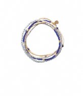 A Beautiful Story Respect Lapis Lazuli GC Bracelet Blue White Gold colored