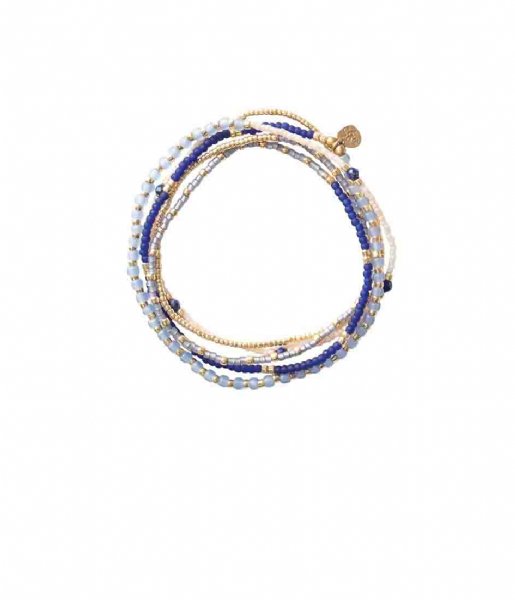 A Beautiful Story Armband Respect Lapis Lazuli GC Bracelet Blue White Gold colored
