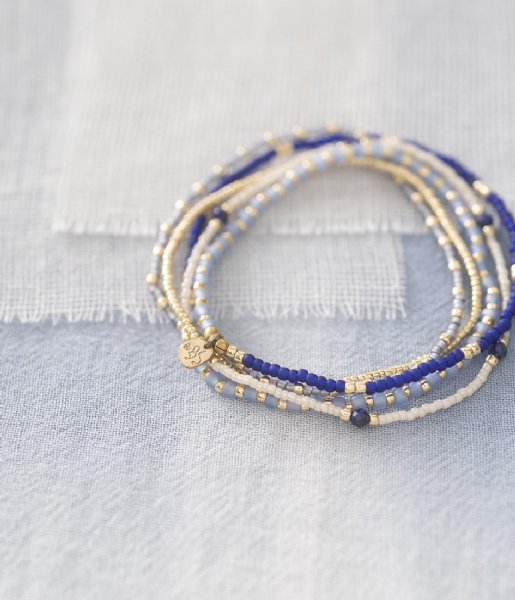 A Beautiful Story Armband Respect Lapis Lazuli GC Bracelet Blue White Gold colored