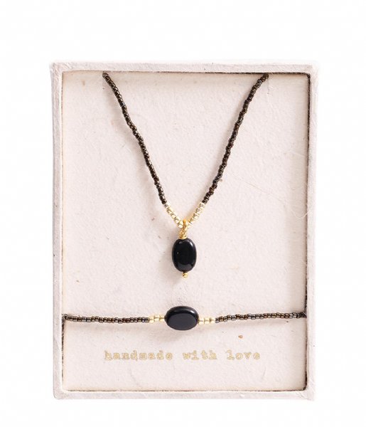 A Beautiful Story  Gift Set Confidence Black Onyx GC Gold colored