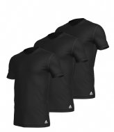 Adidas V Neck Shirt 3-Pack Black (000)