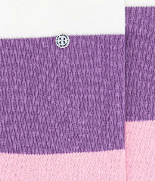 Alfredo Gonzales  Big Stripes Socks purple off white pink (121)