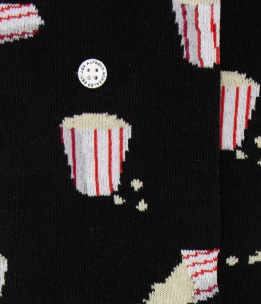 Alfredo Gonzales  Popcorn Socks black white red (114)