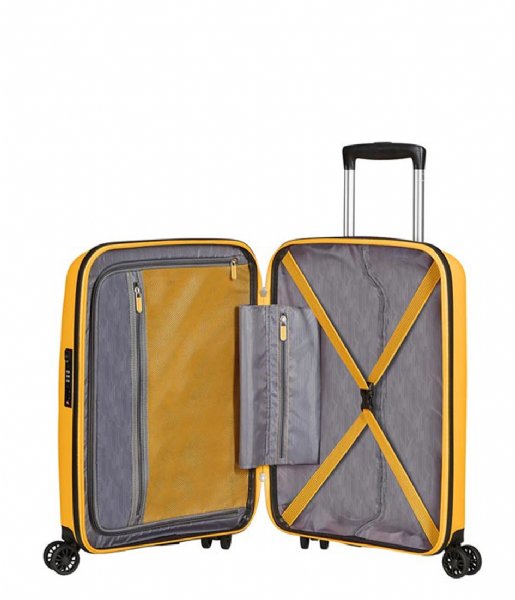 American Tourister Walizki na bagaż podręczny Bon Air Dlx Spinner 55/20 TSA Light Yellow (2347)