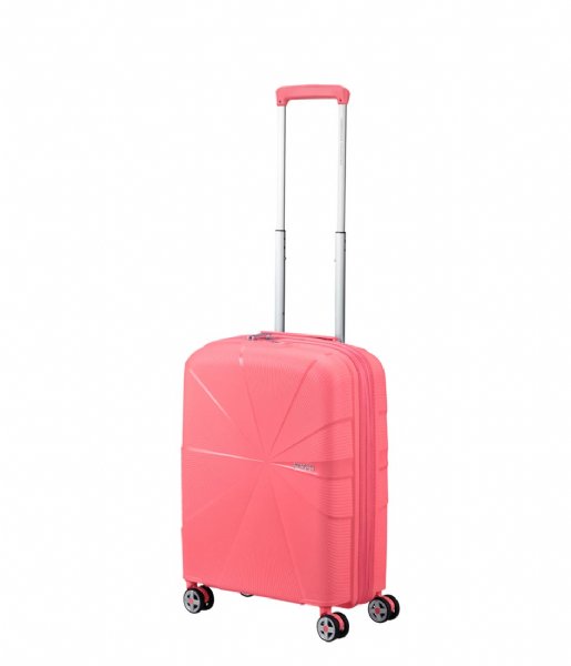 American Tourister Walizki na bagaż podręczny Starvibe Spinner 55/20 Expandable Tsa Sun Kissed Coral (A039)