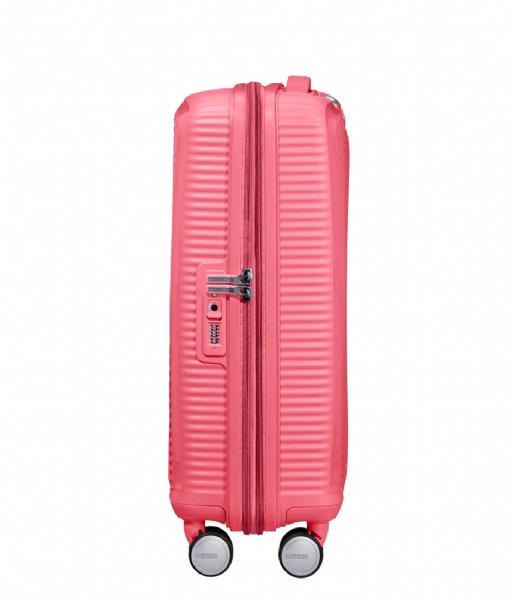 American Tourister Walizki na bagaż podręczny Soundbox Spinner 55/20 Tsa Expandable Sun Kissed Coral (A039)