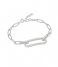 Ania Haie  Tough Love Pave Link Bracelet M Silver colored