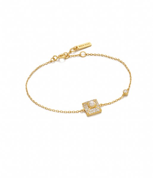 Ania Haie  Modern Muse Pearl Pave Bracelet M Gold colored