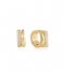 Ania Haie  Tough Love Pave Double Huggie Hoop Earrings S Gold colored