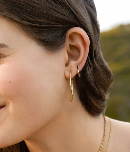 Ania Haie  Polished Punk Geometric Hoop Earrings S Gold colored